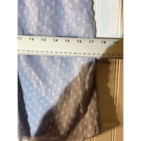 Living Doll Blue Sheer Ruffle Blouse XL | CottageRomantic Fairycore Boho Lace-Up - Picture 6 of 10